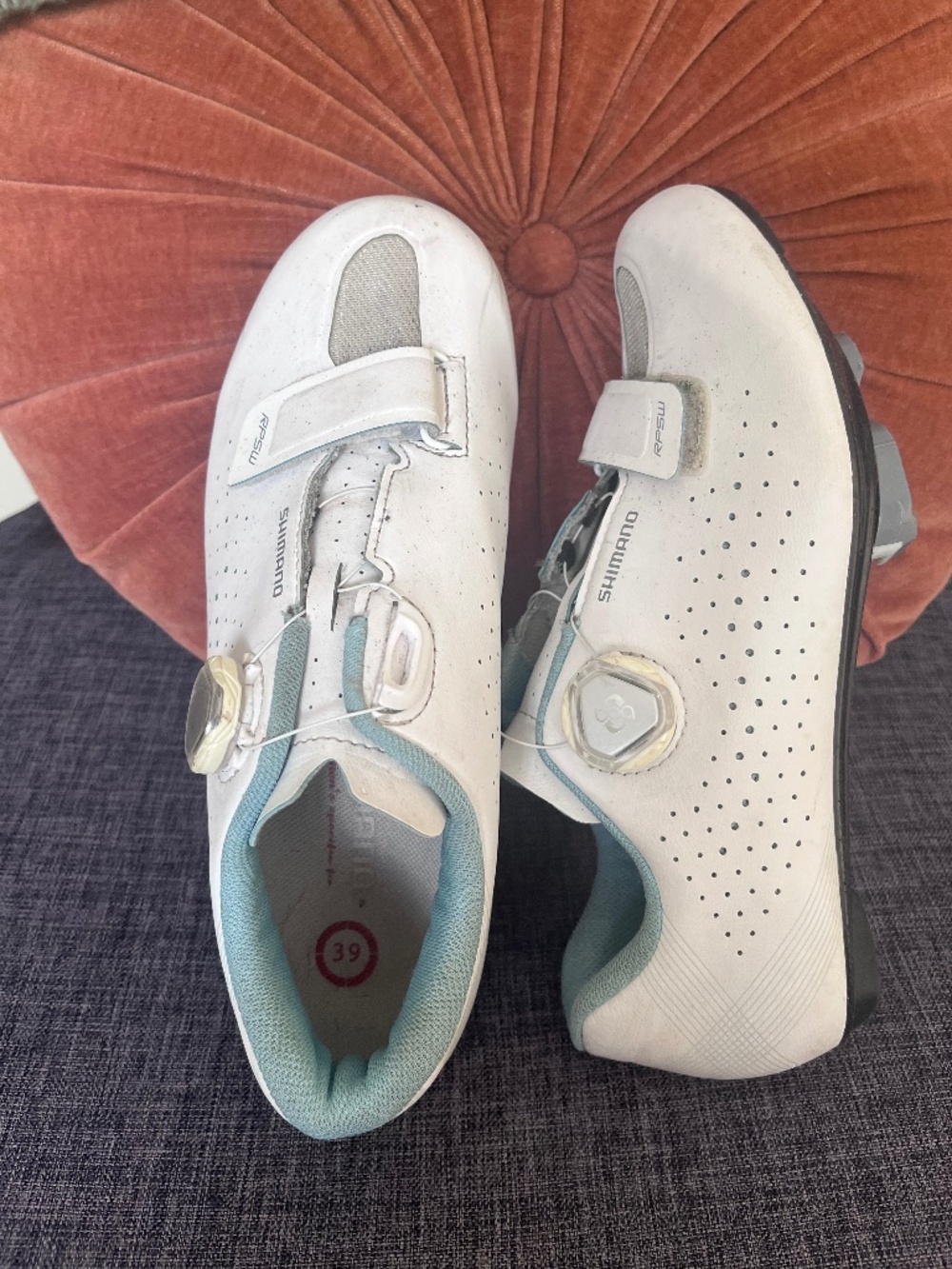 Shimano Women’s Road Cycling Shoes – White/Aqua – EU 39